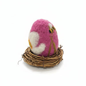 Needle Felted Eggs With Nest - Painted Door on Main