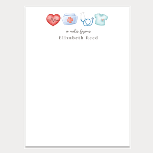 Nurse Watercolor Notepad – Personalized - Painted Door on Main