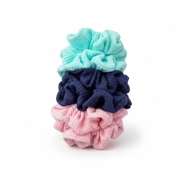 Organic Waffle Knit Scrunchies - Painted Door on Main - 155 Alayna B & Co.