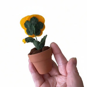 Pansy Felt Forever Flower - ForgetBKnot - Painted Door on Main