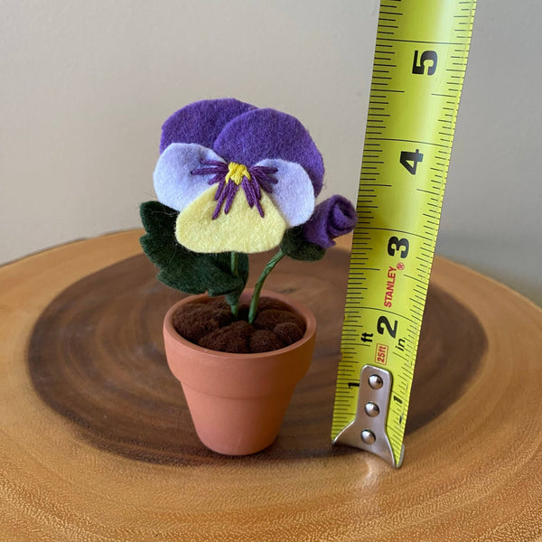 Pansy Felt Forever Flower - ForgetBKnot - Painted Door on Main