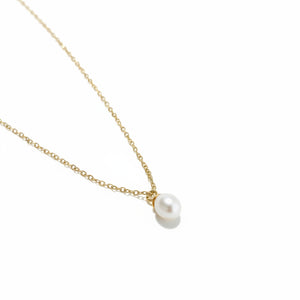 Pearl Gold - Plated Necklace - Petit Gold - Painted Door on Main