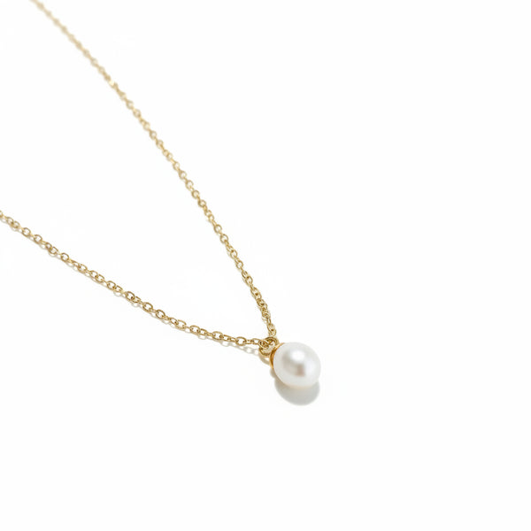 Pearl Gold - Plated Necklace - Petit Gold - Painted Door on Main