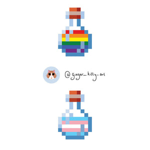 Potion Bottle Pride Sticker Sets - Painted Door on Main