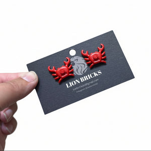 Premium Stud Earrings - Lion Bricks - Painted Door on Main