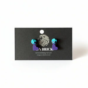 Premium Stud Earrings - Lion Bricks - Painted Door on Main