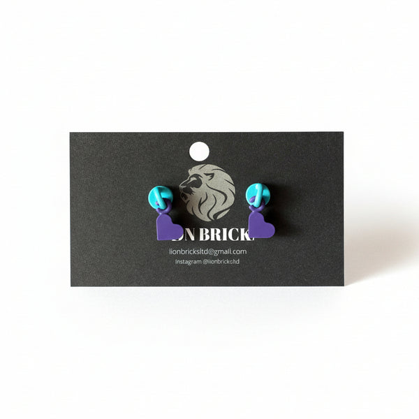 Premium Stud Earrings - Lion Bricks - Painted Door on Main