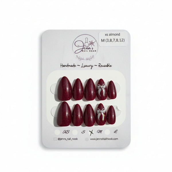 Press On Nails (Almond) - Jenn's Nail Nook - Painted Door on Main