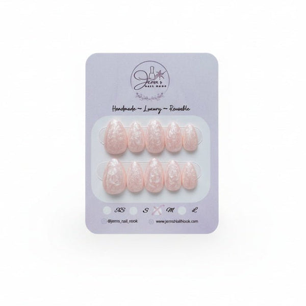 Press On Nails (Almond) - Jenn's Nail Nook - Painted Door on Main