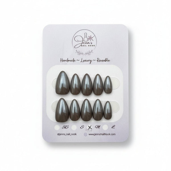 Press On Nails (Almond) - Jenn's Nail Nook - Painted Door on Main