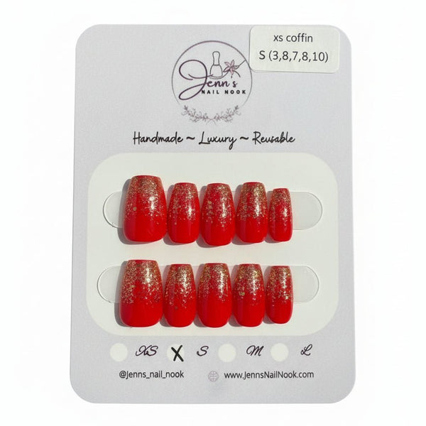 Press On Nails (Coffin) - Jenn's Nail Nook - Painted Door on Main