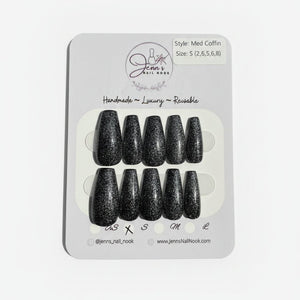 Press On Nails (Coffin) - Jenn's Nail Nook - Painted Door on Main