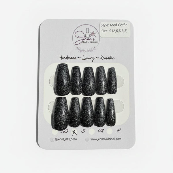 Press On Nails (Coffin) - Jenn's Nail Nook - Painted Door on Main