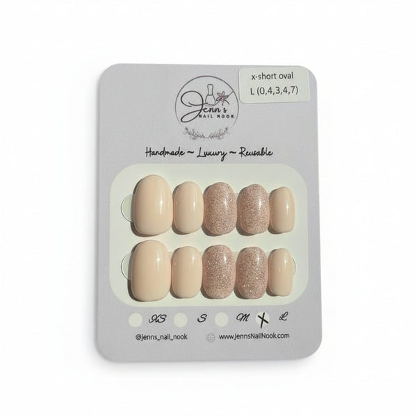 Press On Nails (Oval) - Jenn's Nail Nook - Painted Door on Main