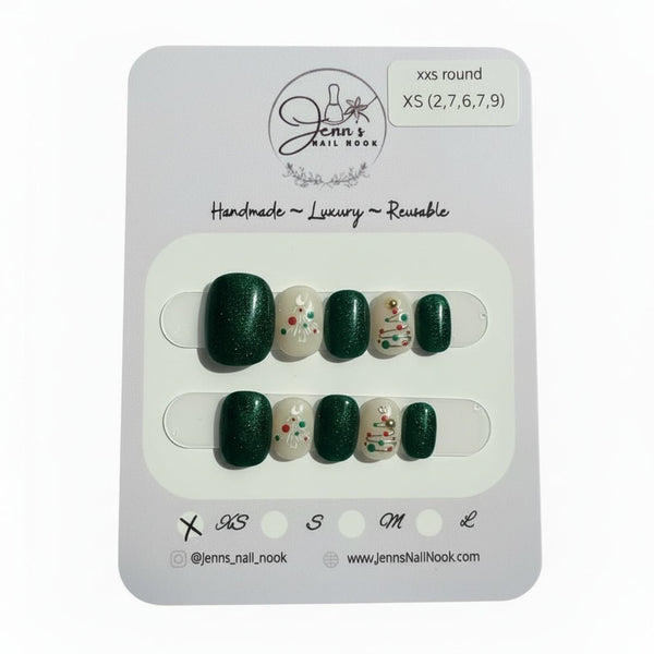 Press On Nails (Round) - Jenn's Nail Nook - Painted Door on Main