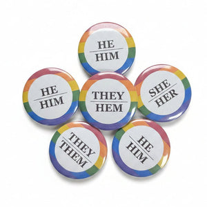 Pronoun Buttons - Painted Door on Main