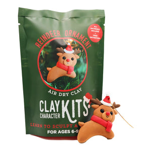 Reindeer Ornament Air Dry Clay Kit - Painted Door on Main