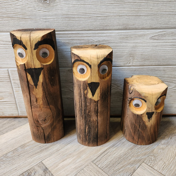 154-08 Whimsical Wooden Owls - Bob Shave Woodworks