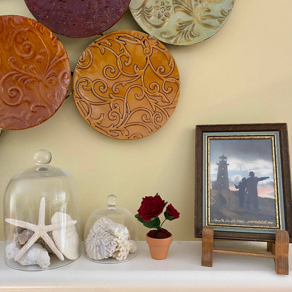 Rose Felt Forever Flower - ForgetBKnot - Painted Door on Main