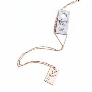 Rose Gold Flower Cutout Necklace - Gracie Rose Designs - Painted Door on Main