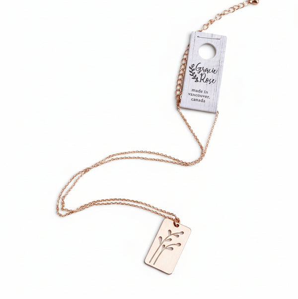 Rose Gold Flower Cutout Necklace - Gracie Rose Designs - Painted Door on Main