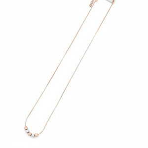 Rose Gold & Rhodium Beaded Necklace - Gracie Rose Designs - Painted Door on Main