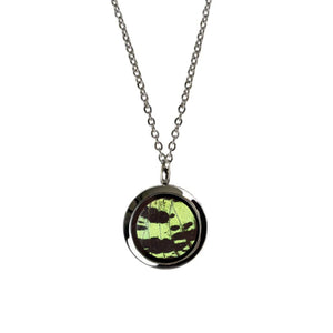Round Butterfly Wing Pendant Necklace - Painted Door on Main - 147 Monarca Jewelry & Decor