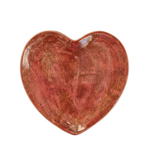Rustic Heart Pottery Plates 7x7" - Painted Door on Main