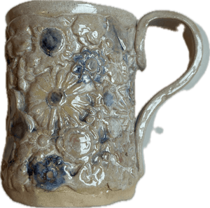 Rustic Pottery Mugs - Painted Door on Main