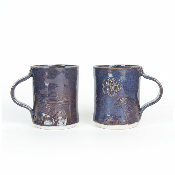 Rustic Pottery Mugs - Jasmin Alstad - Painted Door on Main