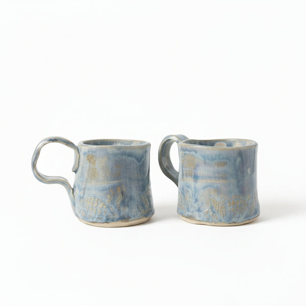 Rustic Pottery Mugs - Jasmin Alstad - Painted Door on Main