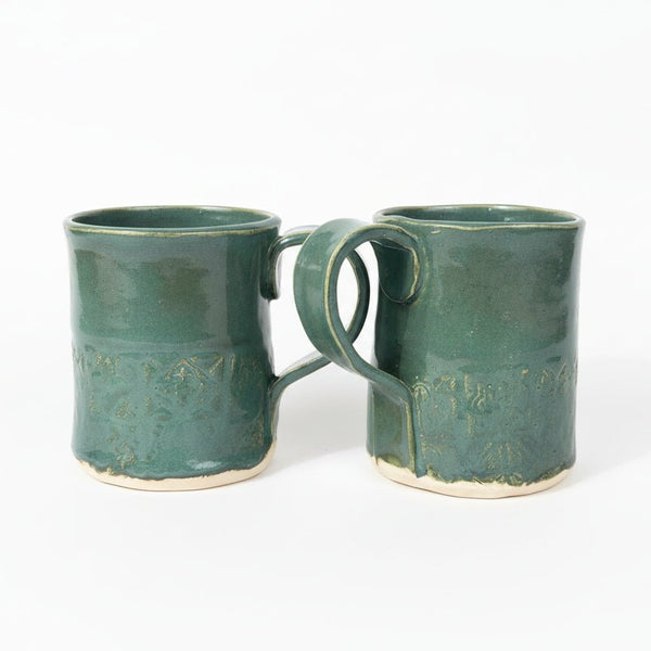 Rustic Pottery Mugs - Jasmin Alstad - Painted Door on Main
