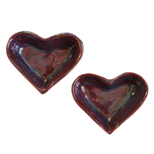 Small Rustic Heart Bowls - 4x5" - Painted Door on Main