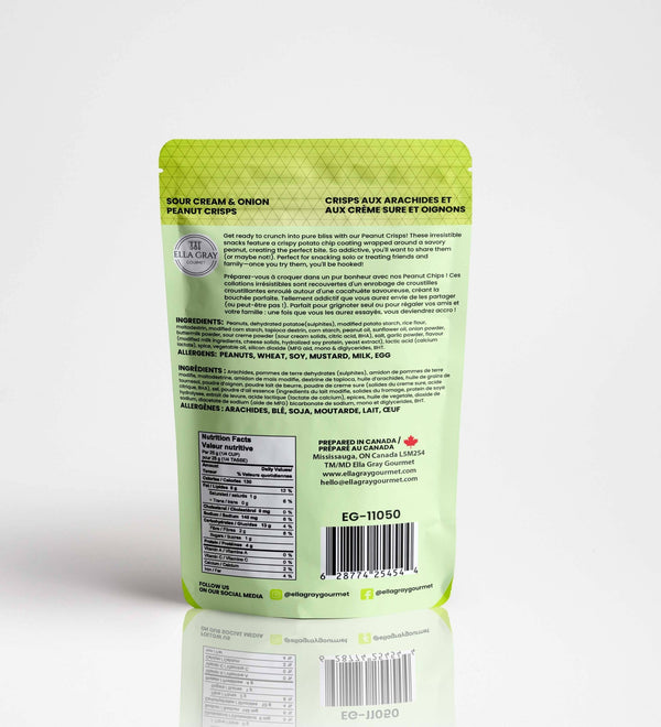 Sour Cream N' Onion Peanut Crisps - Ella Gray Gourmet - Painted Door on Main