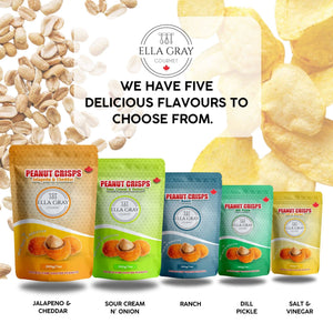 Sour Cream N' Onion Peanut Crisps - Ella Gray Gourmet - Painted Door on Main