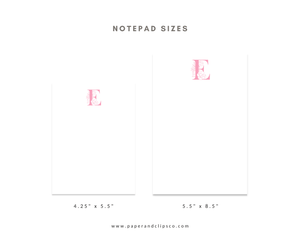 Spring Floral Notepad – Personalized - Painted Door on Main