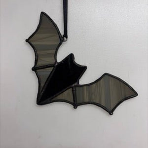 Stained Glass Bats - Painted Door on Main