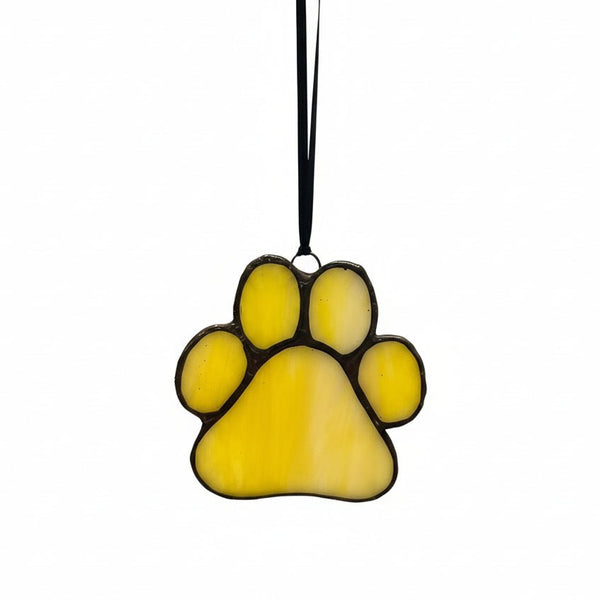 Stained Glass Paw Prints - Painted Door on Main