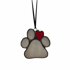 Stained Glass Paw Prints - Painted Door on Main