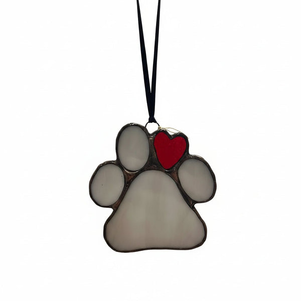 Stained Glass Paw Prints - Painted Door on Main