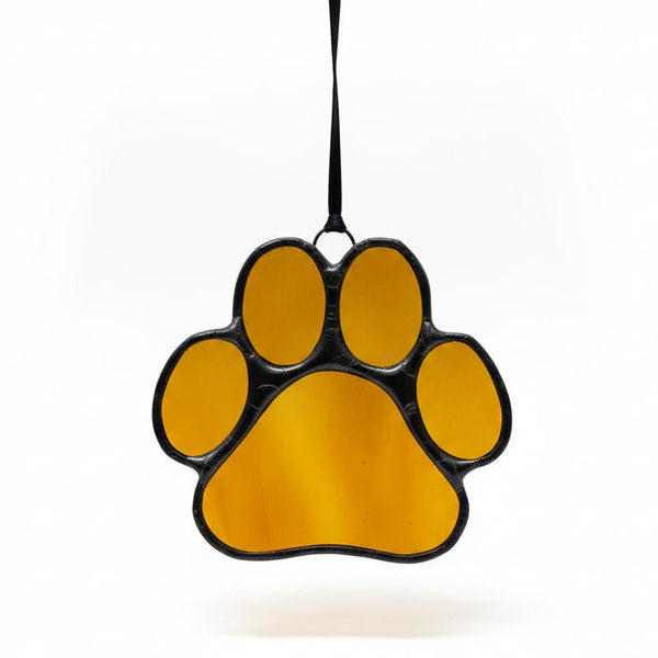 Stained Glass Paw Prints - Painted Door on Main