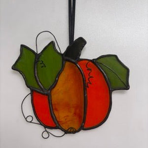 Stained Glass Pumpkins - Painted Door on Main