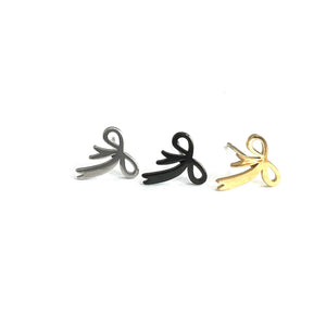 Stainless Steel Bow Earrings - Painted Door on Main