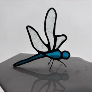 Standing Stained Glass Dragonfly - Painted Door on Main