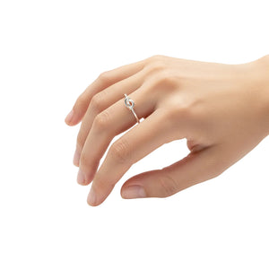 Sterling Silver Thin Knot Ring - Peaks to Prairies Handmade - Painted Door on Main