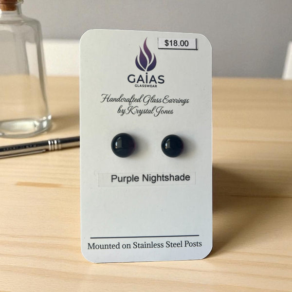 Stud Earrings - Gaia's Glasswear - Painted Door on Main