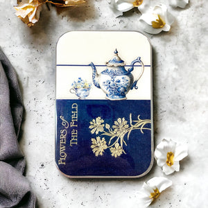 Tea Time Notions Tin - Firefly Notes - Painted Door on Main