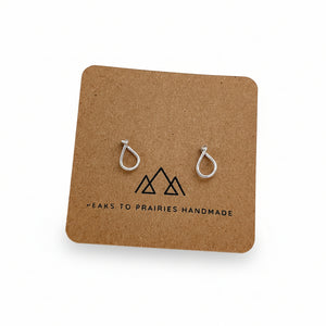 Teardrop Stud Earrings - Peaks to Prairies Handmade - Painted Door on Main