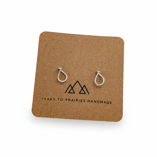 Teardrop Stud Earrings - Peaks to Prairies Handmade - Painted Door on Main