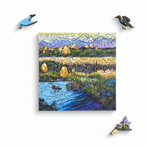 'The Marsh, The Meadow, The Mountain' Wood Puzzle - StumpCraft - Painted Door on Main